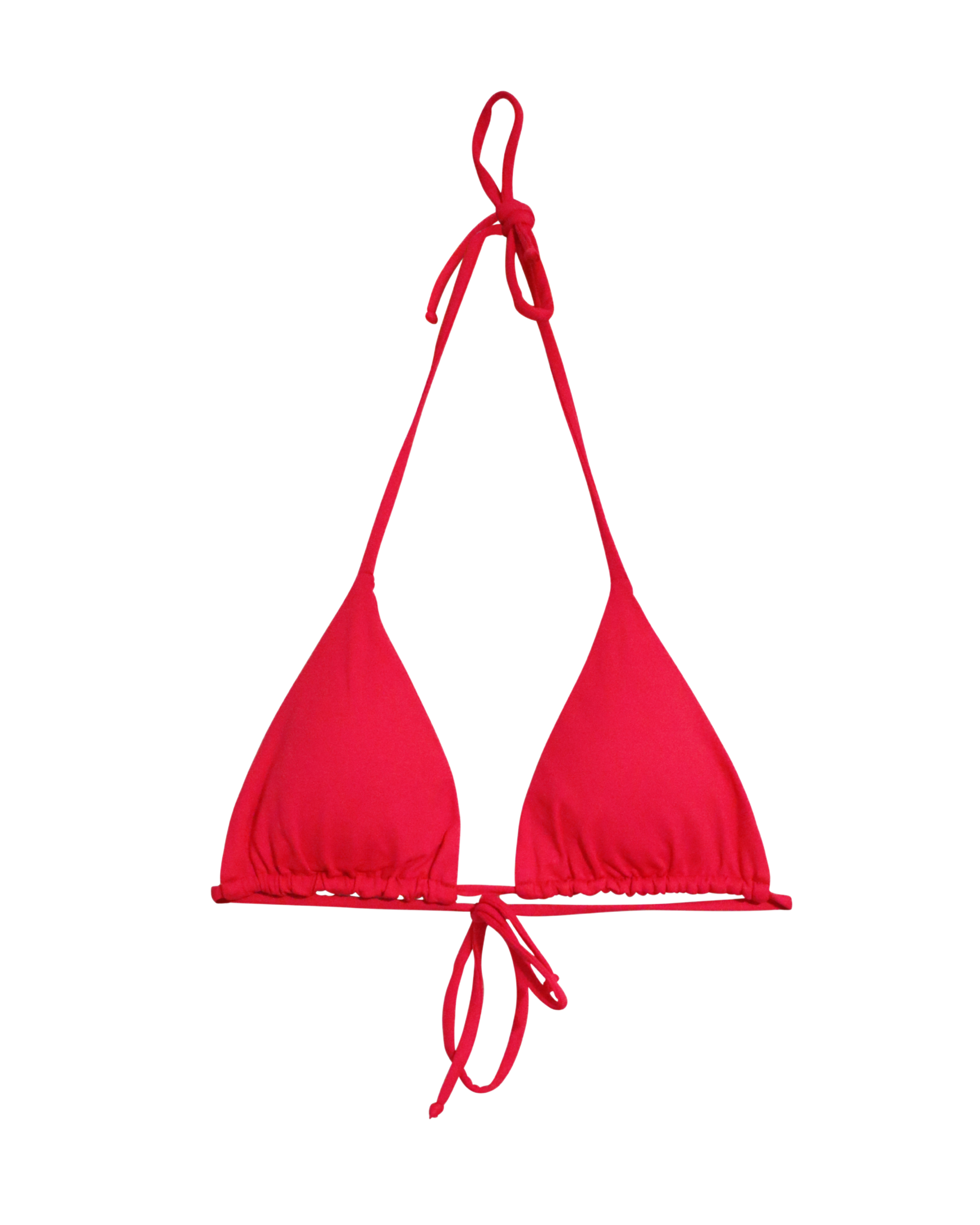 Isla String Triangle Bikini Top | Hot Pink