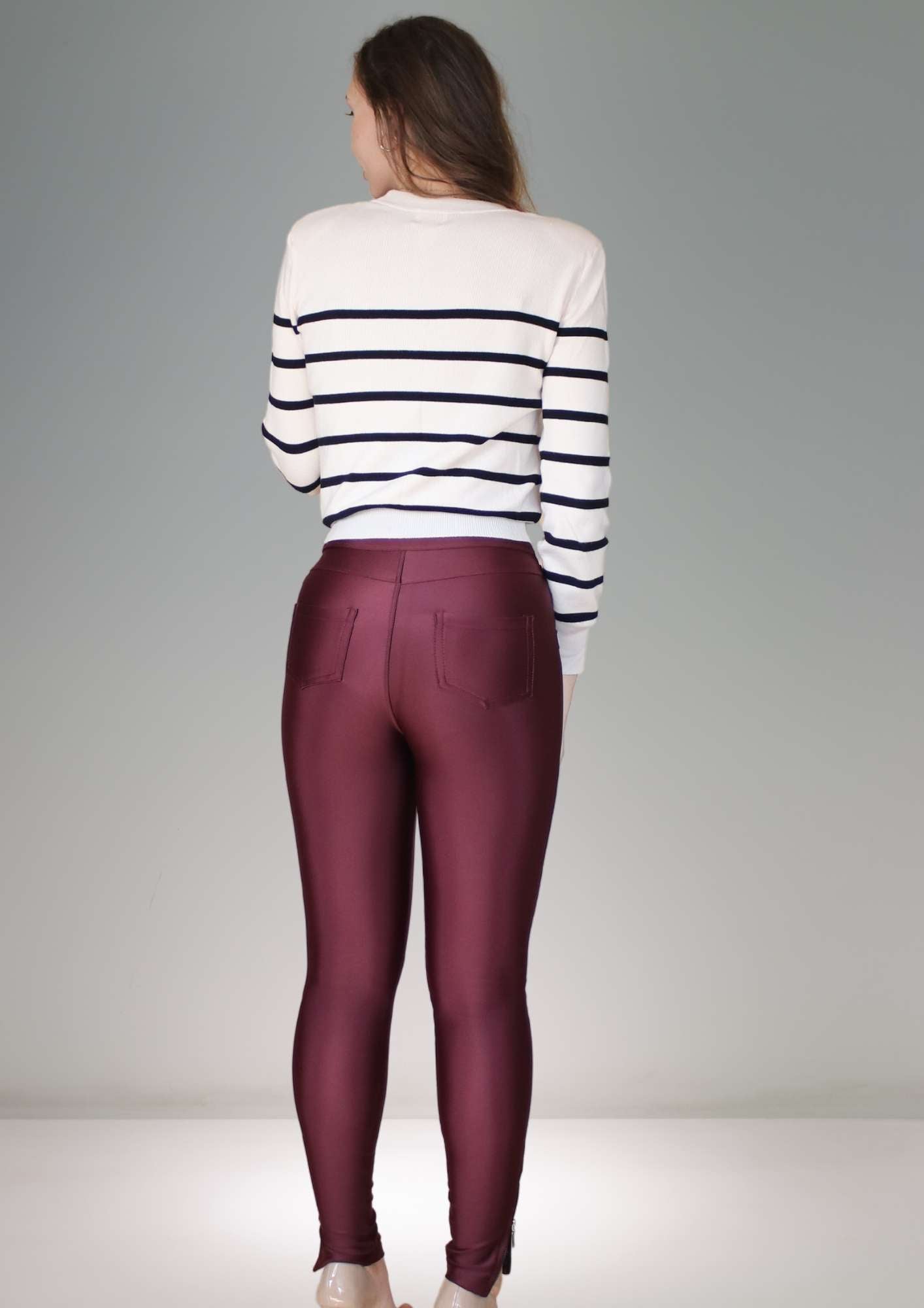 Khloe tummy control pants deep purple