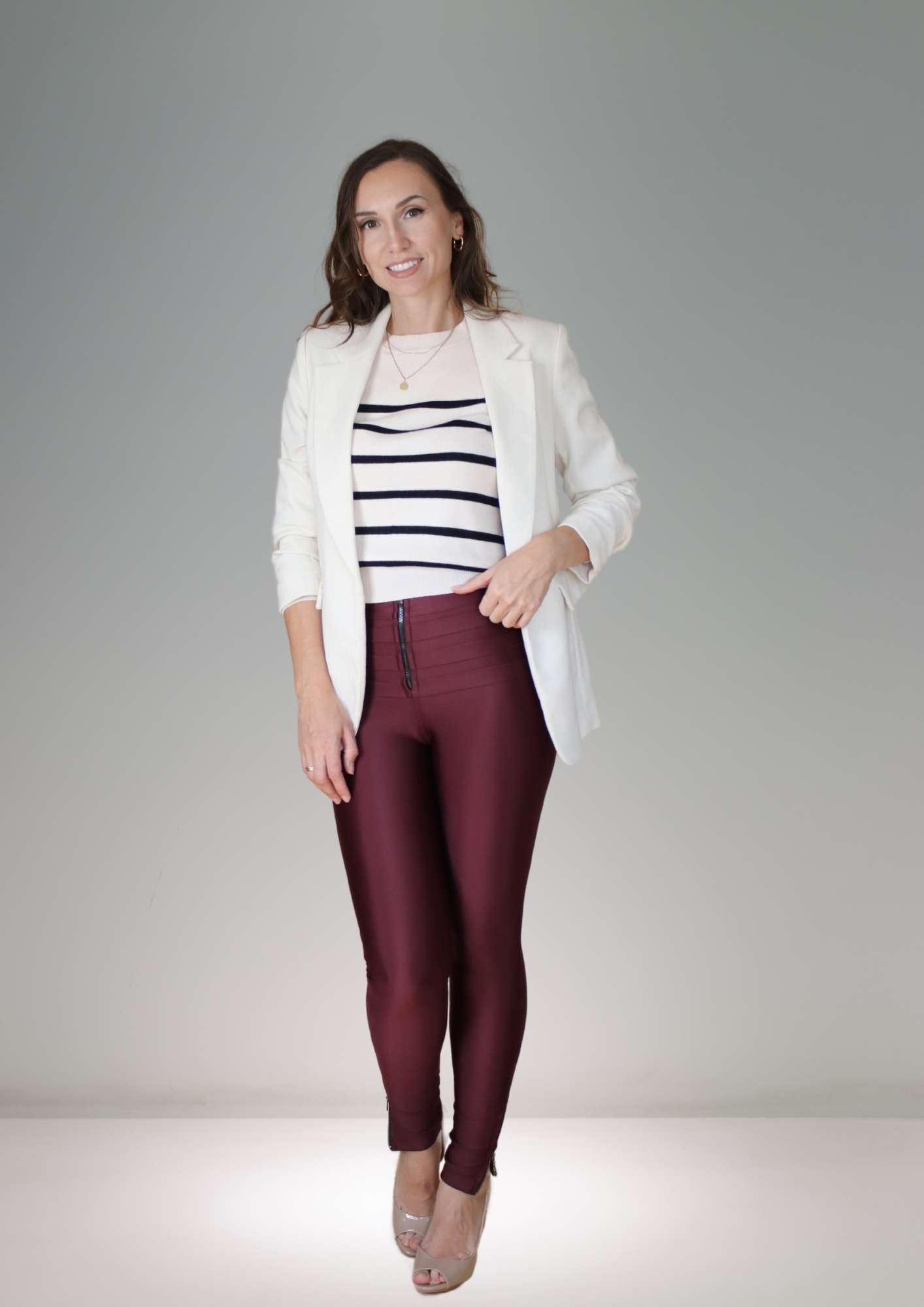 Khloe tummy control pants deep purple
