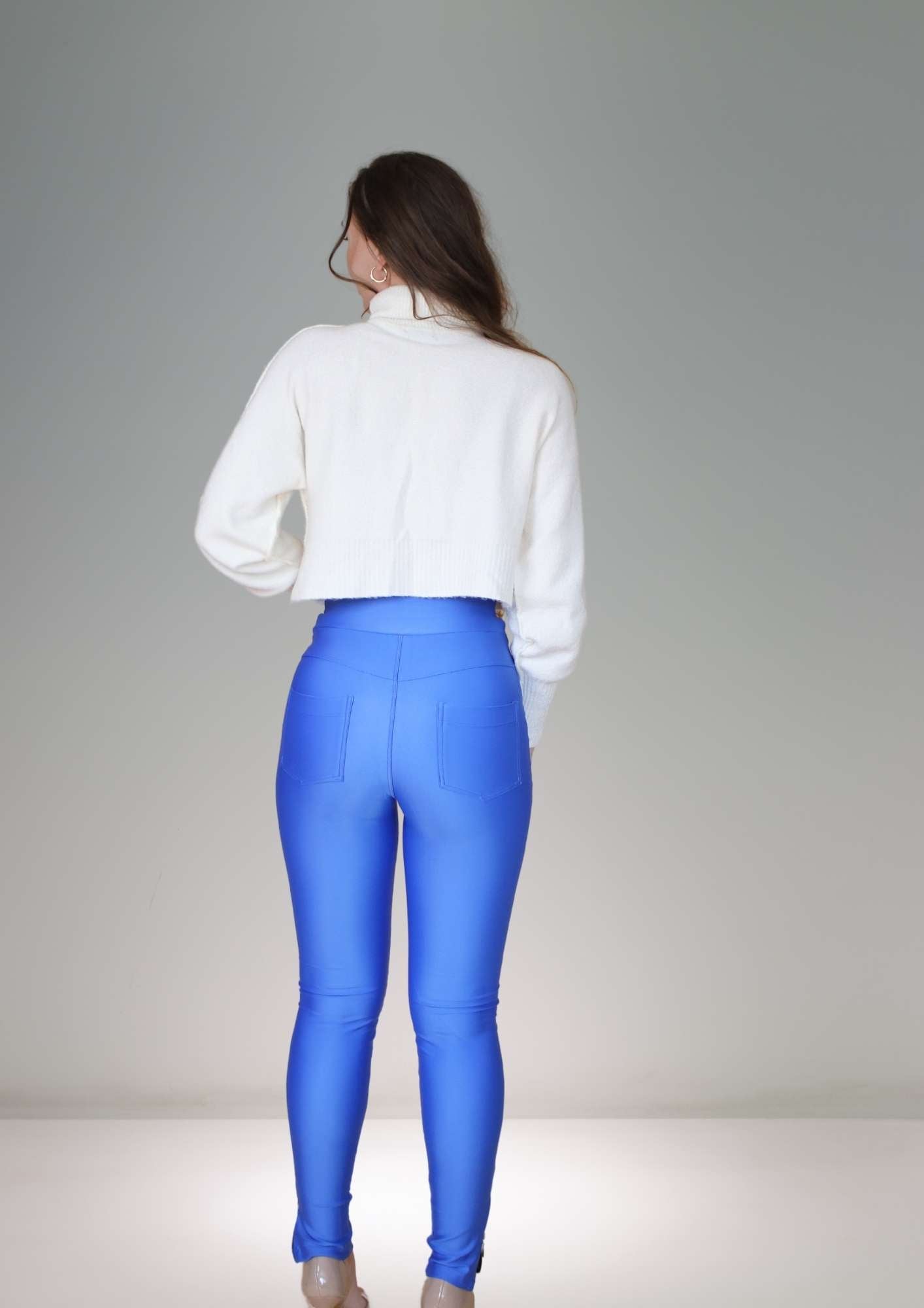 Khloe tummy control pants blue