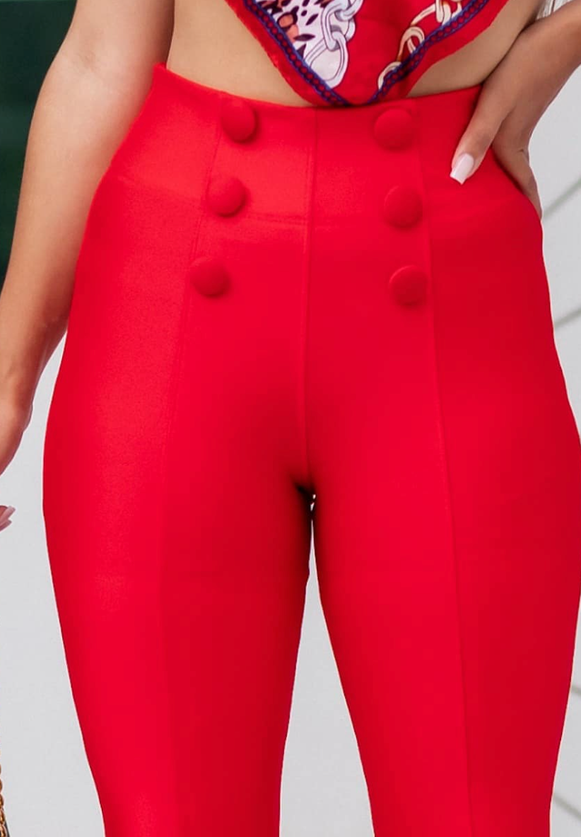 Compression Shine Sculpted Pants front buttons