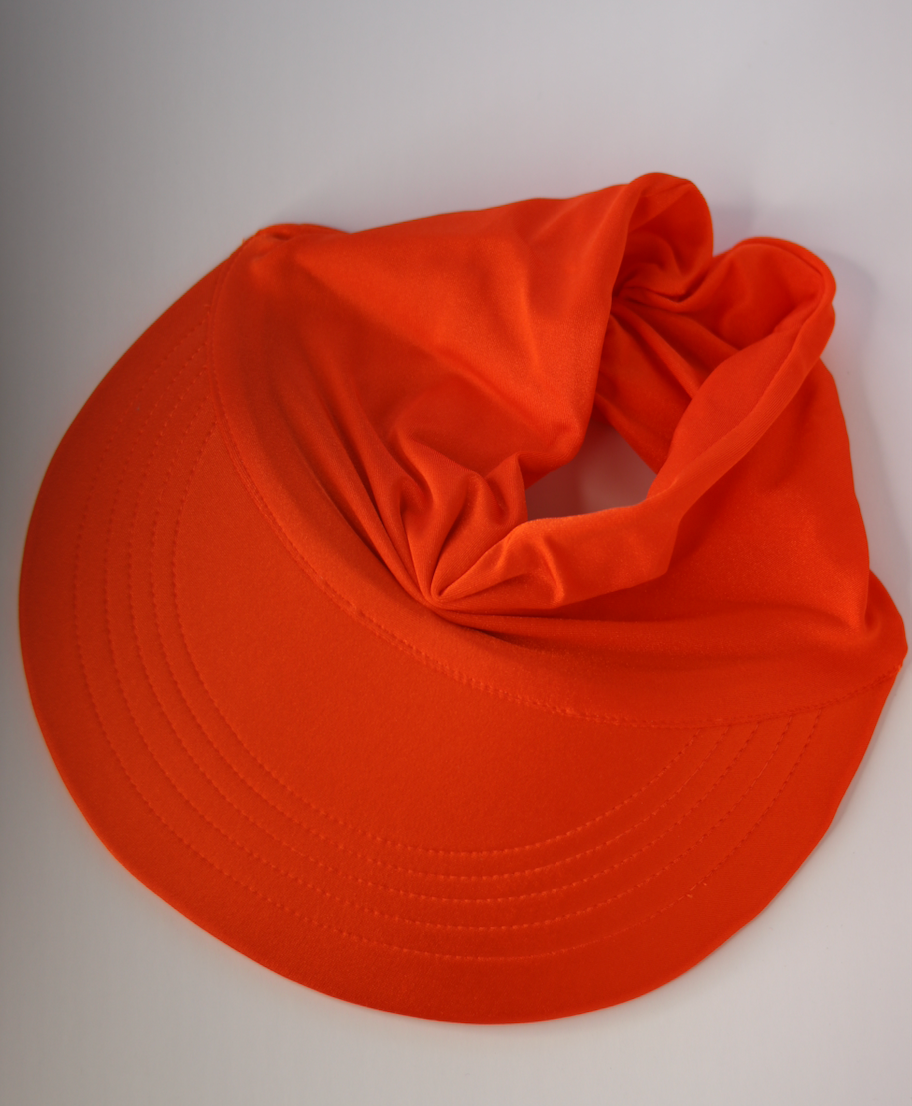 Women's Sun Visor, Turban Visor, Brazilian Cap , 50+ UV Protection Orange