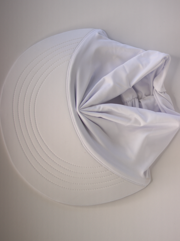 Women's Sun Visor, Turban Visor, Brazilian Cap , 50+ UV Protection white