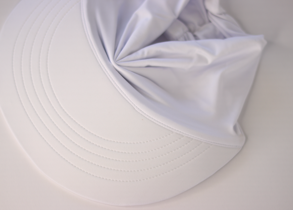 Women's Sun Visor, Turban Visor, Brazilian Cap , 50+ UV Protection white