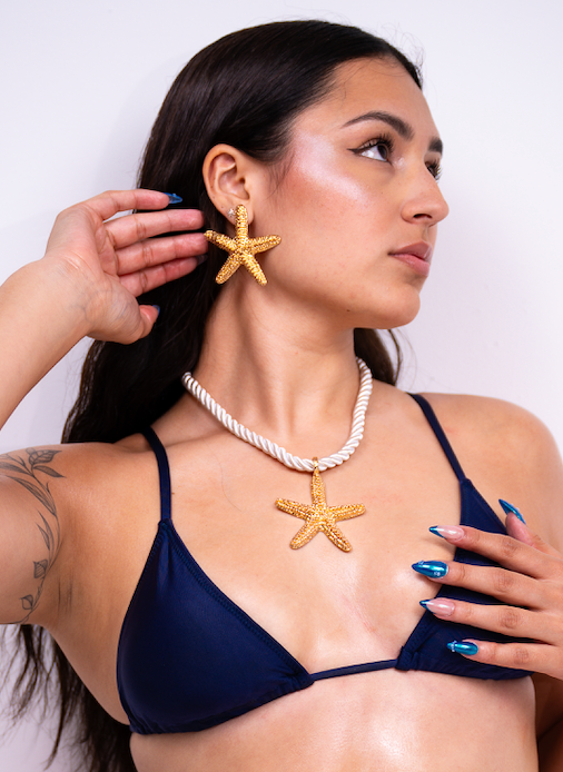 Starfish Earrings + Necklace Set
