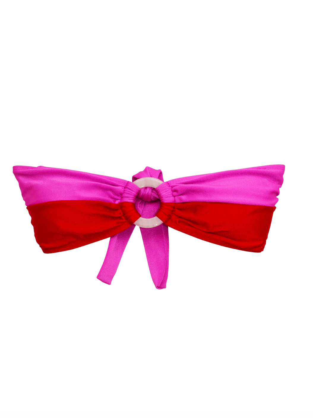 Wave Bandeau Bikini Top - Pink