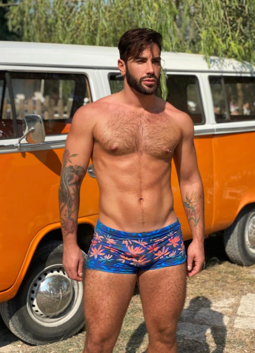 Brazilian Swim Square Leg MILITARY PRINT SUNGA